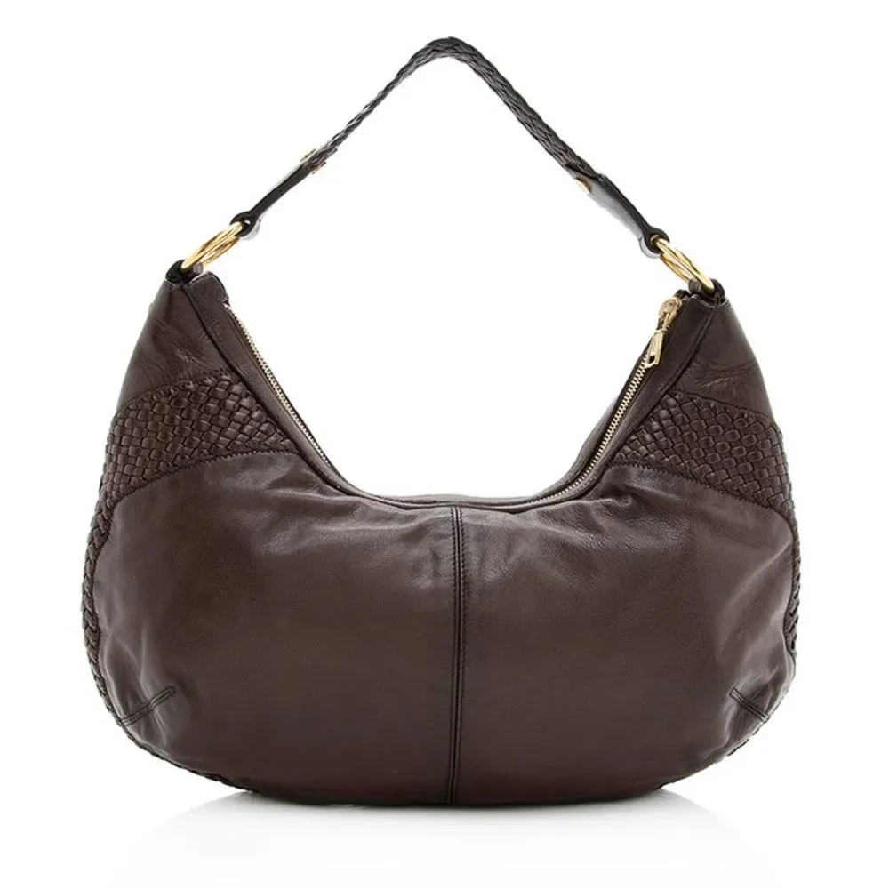 Saint Laurent Leather Braided Handle Hobo - Picture 3 of 15